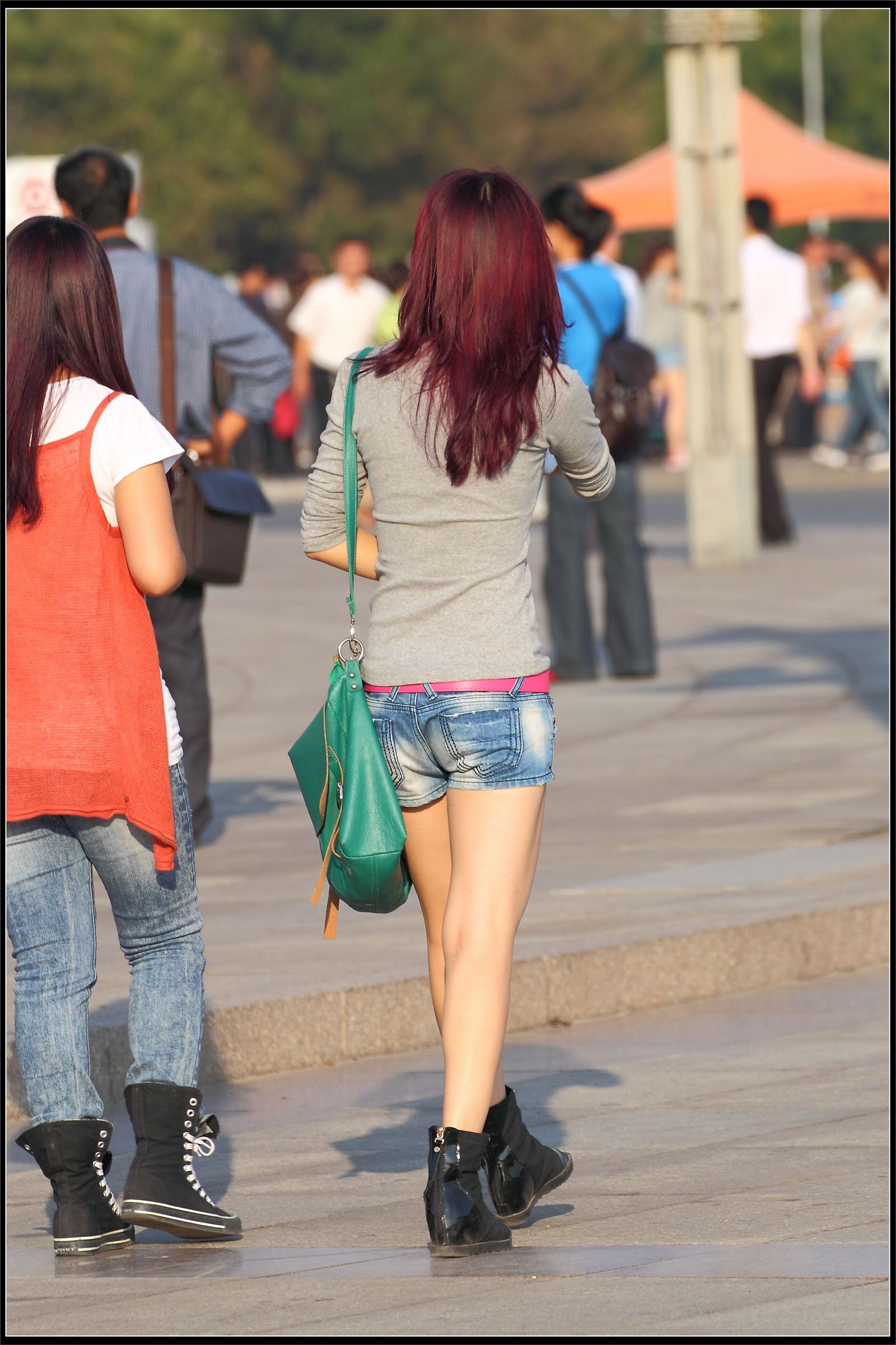 原创街拍丝袜美女041