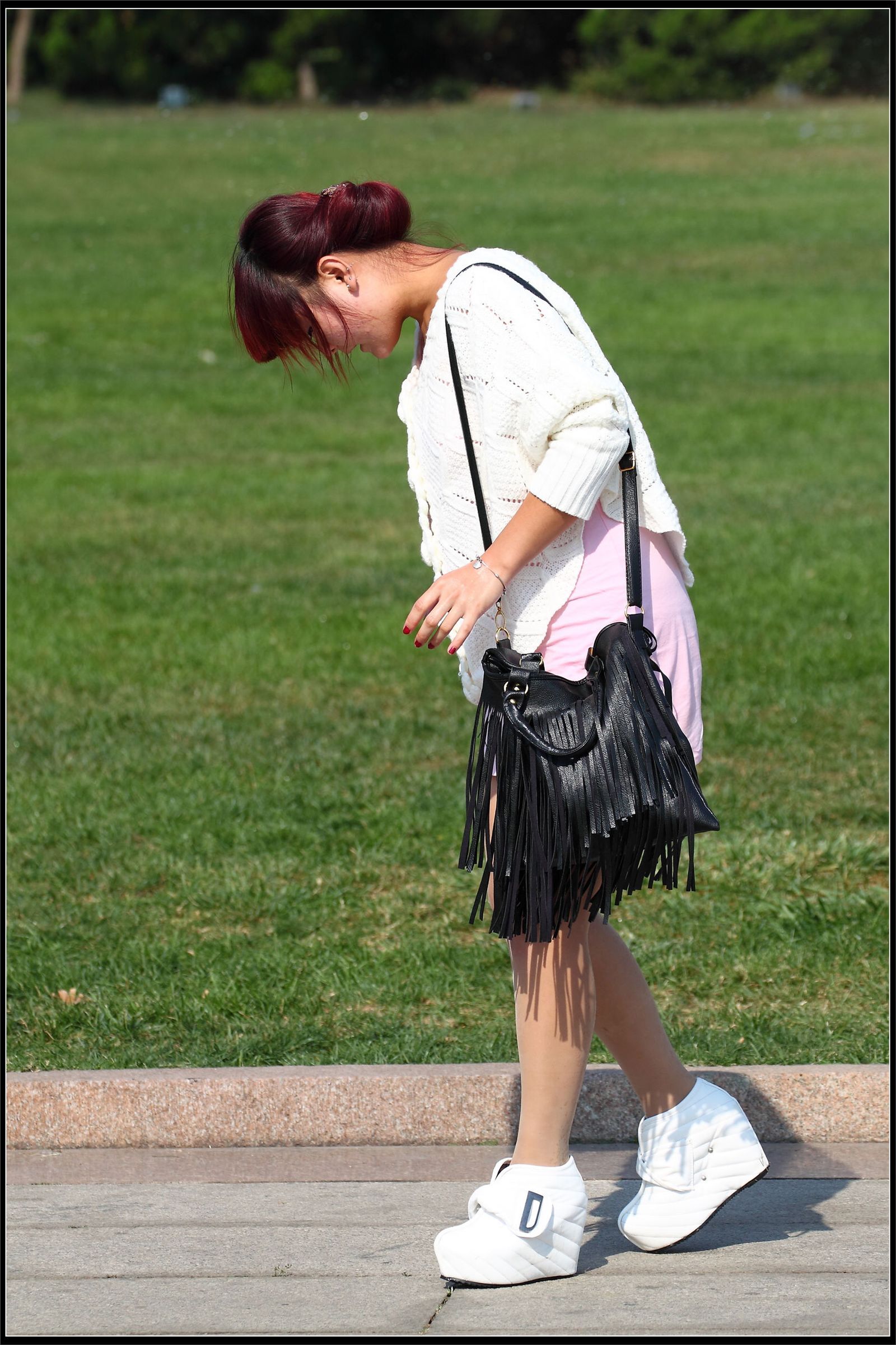 原创街拍丝袜美女042