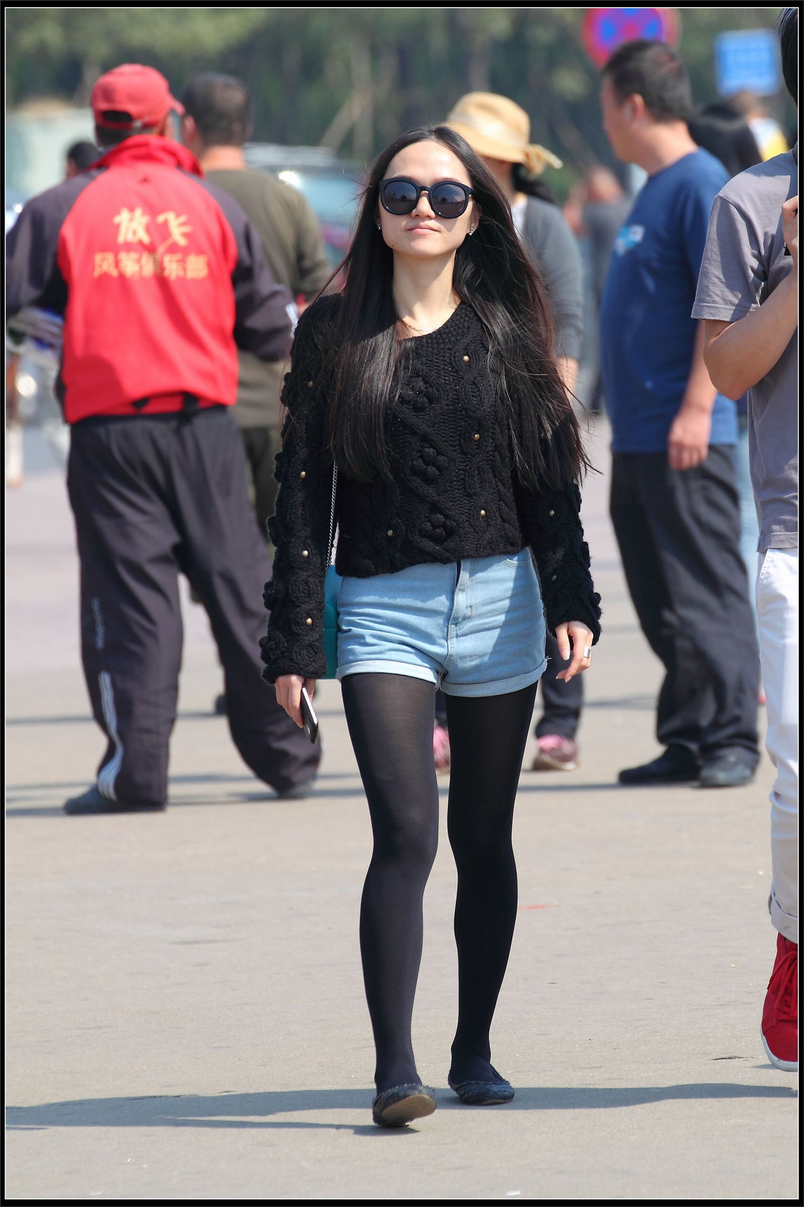 原创街拍丝袜美女042