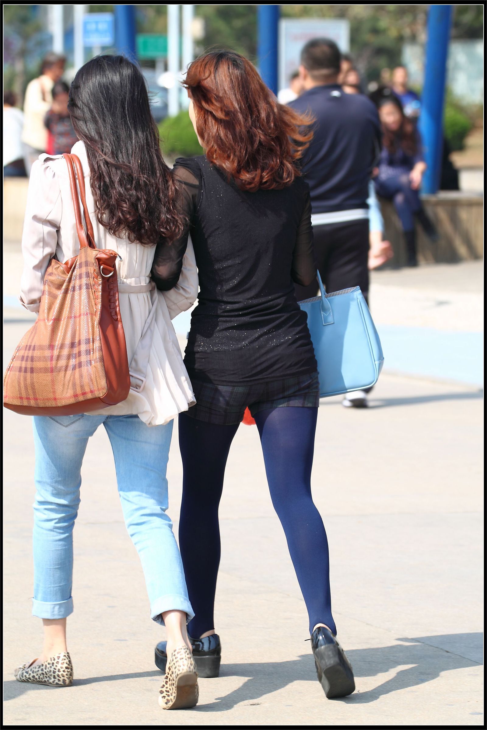 原创街拍丝袜美女042