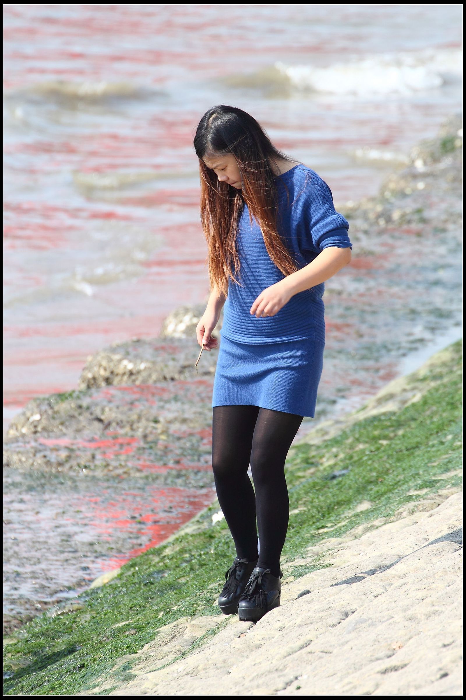 原创街拍丝袜美女042