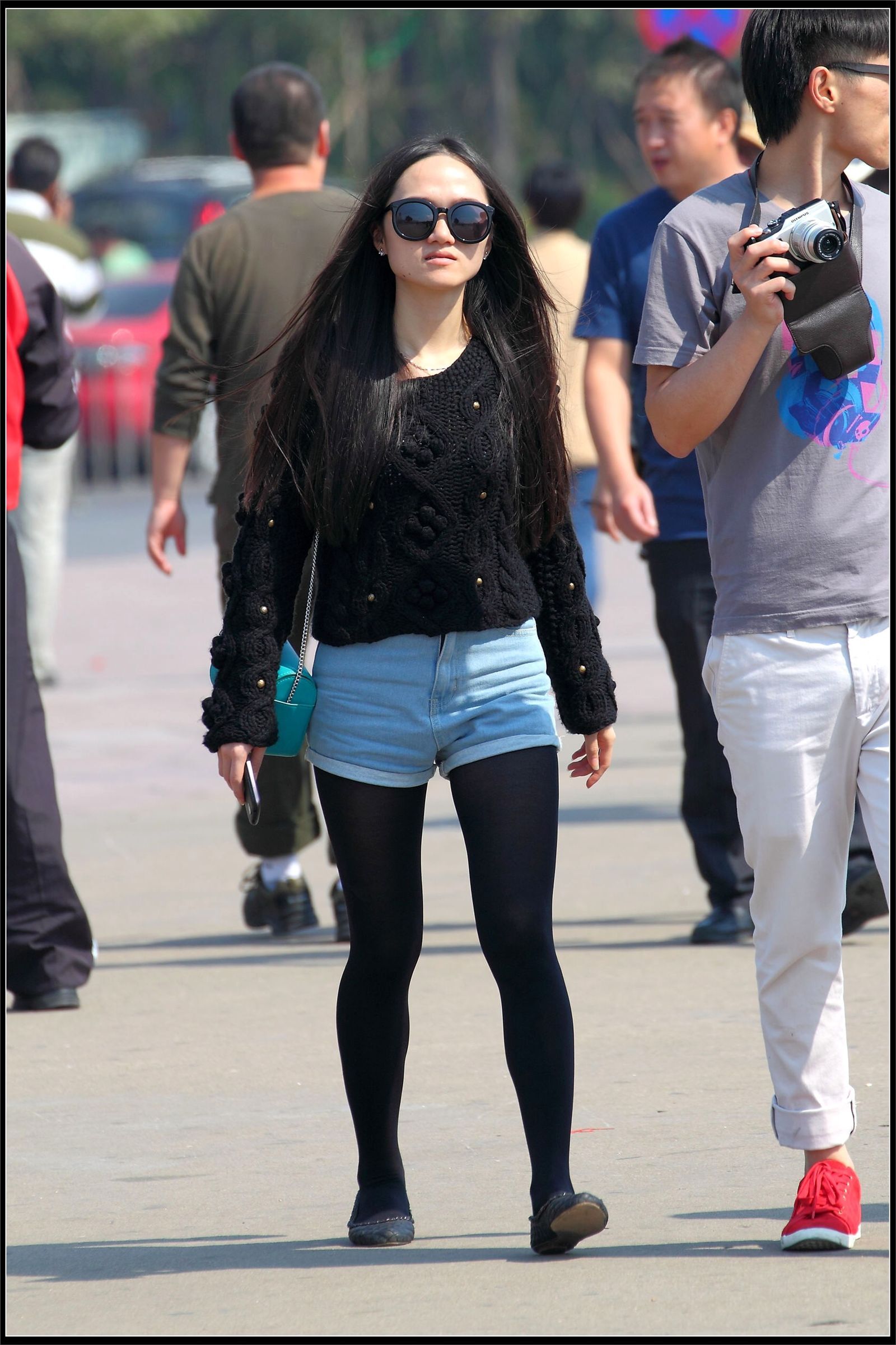 原创街拍丝袜美女042