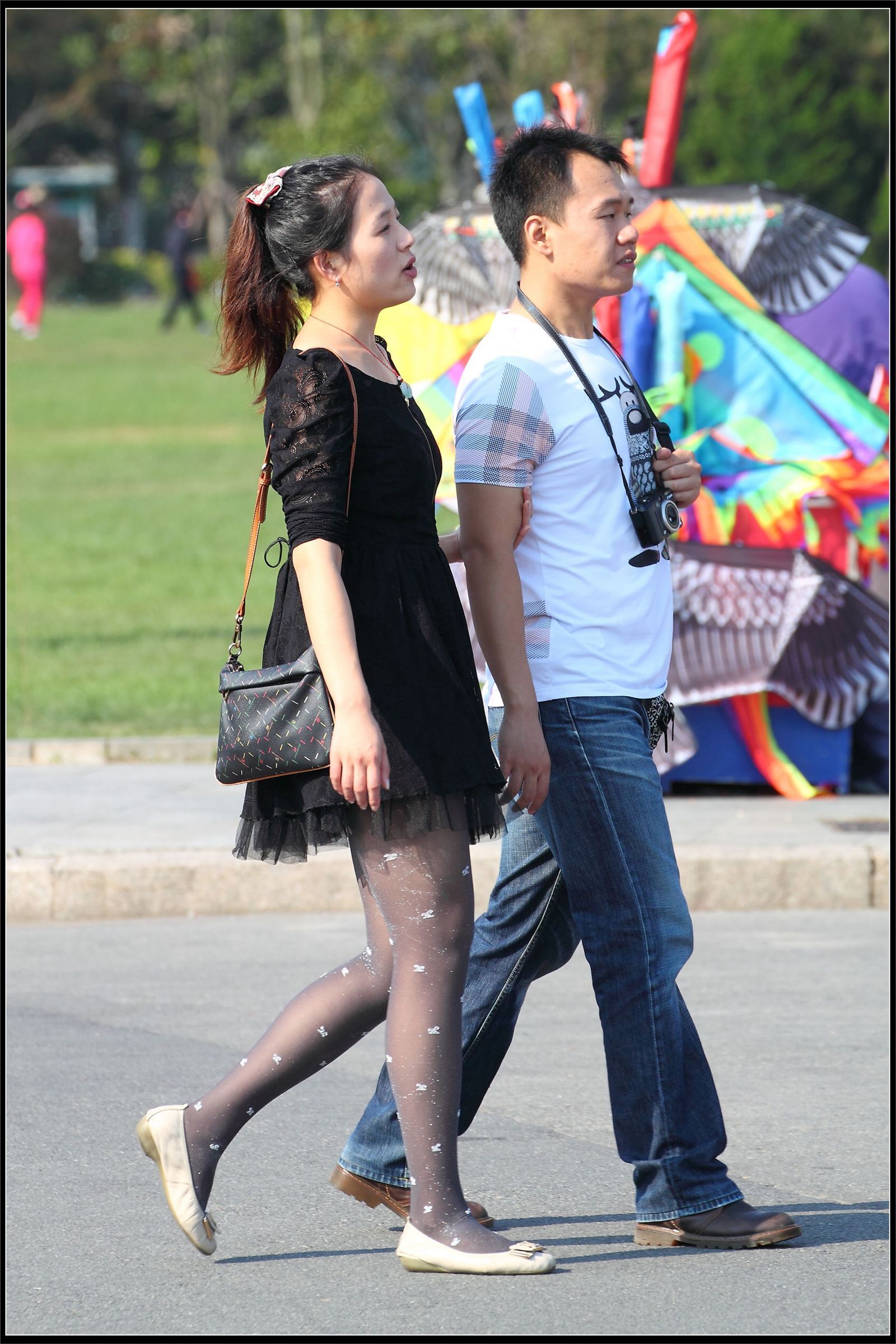 原创街拍丝袜美女042