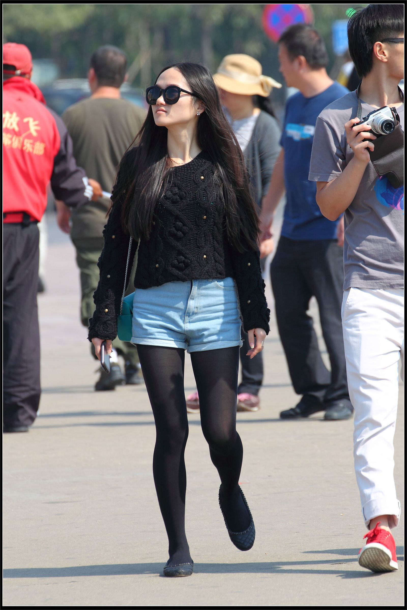 原创街拍丝袜美女042