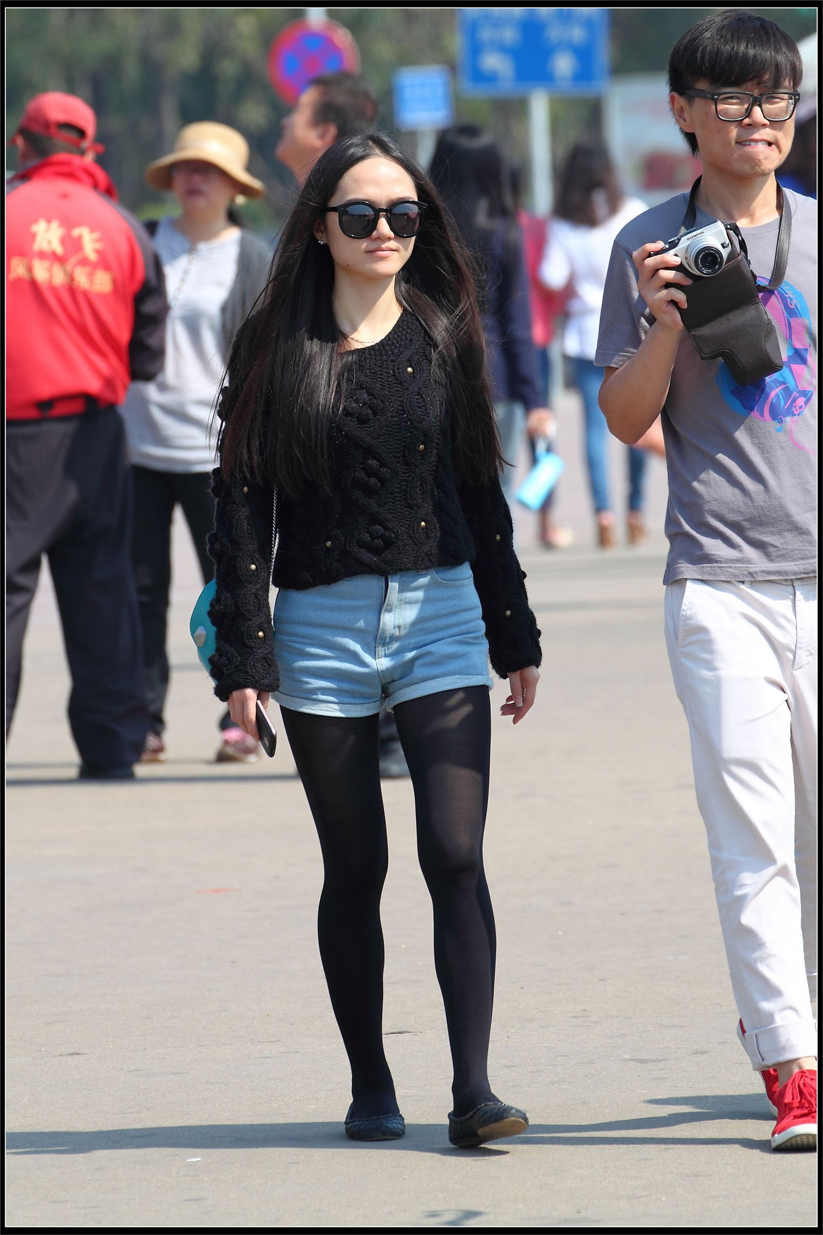 原创街拍丝袜美女042