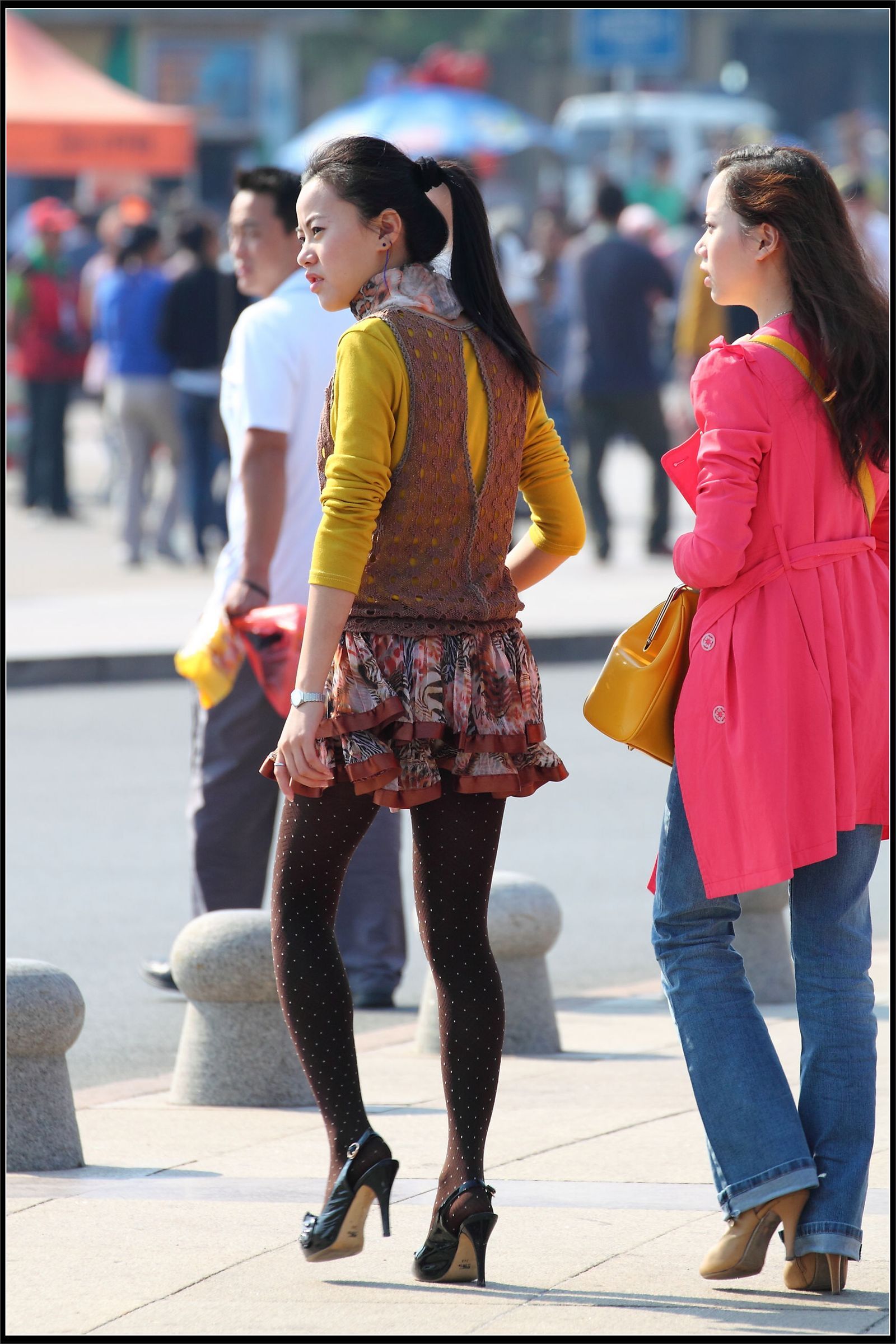 原创街拍丝袜美女042