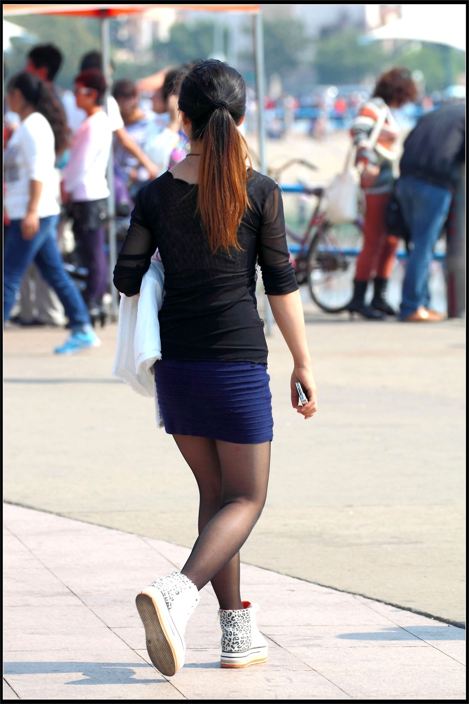 原创街拍丝袜美女042