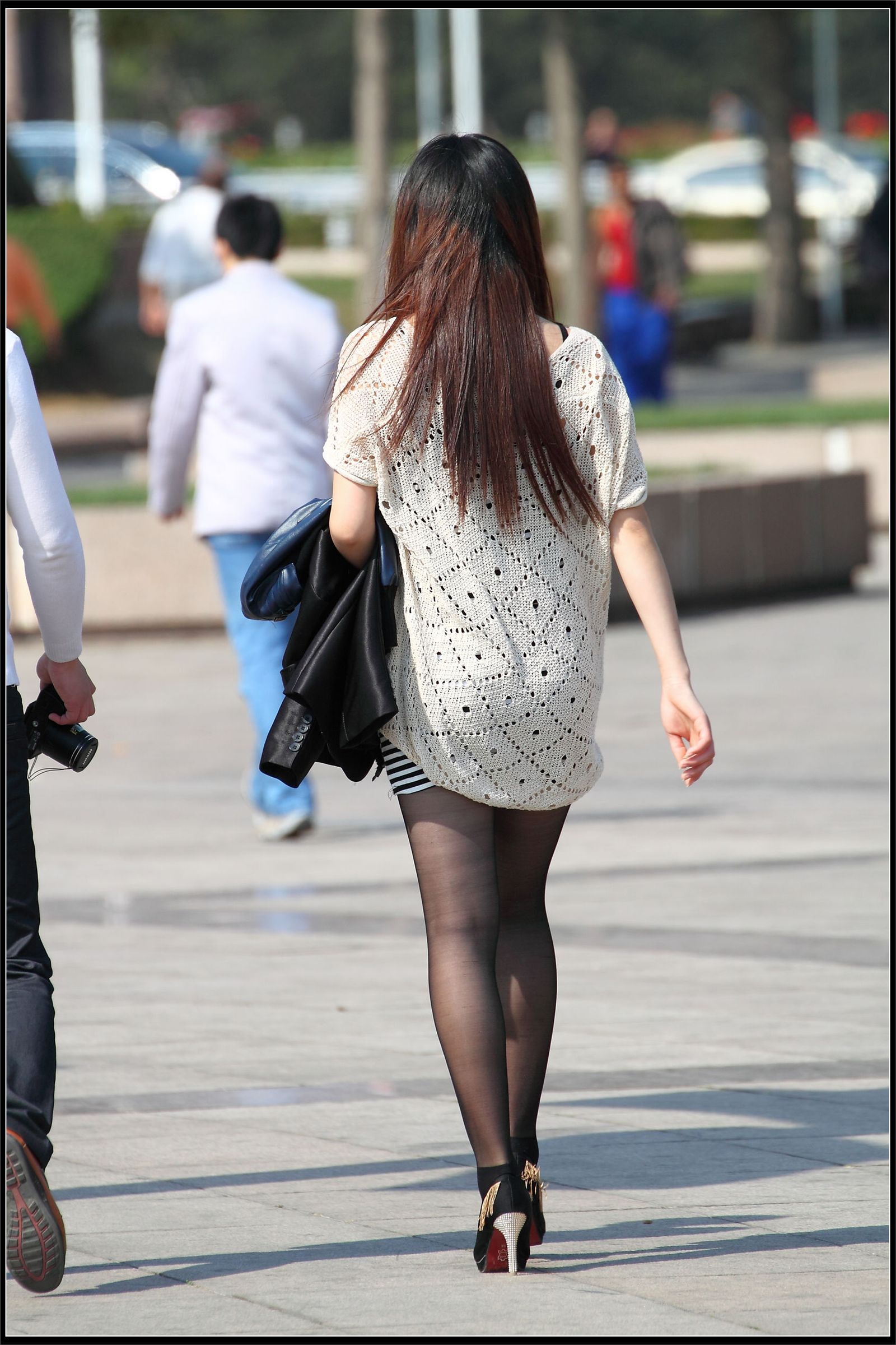 原创街拍丝袜美女042