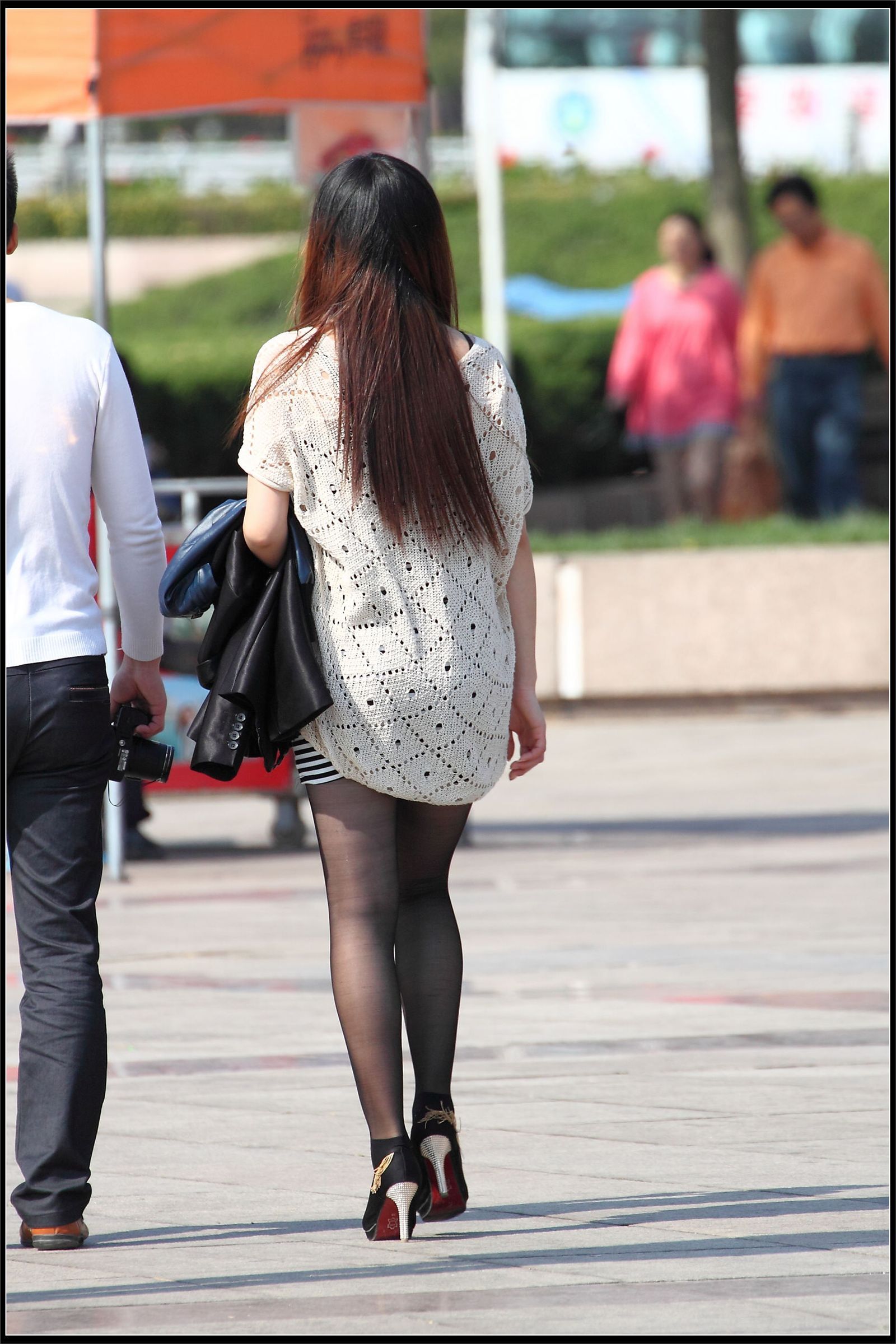 原创街拍丝袜美女042