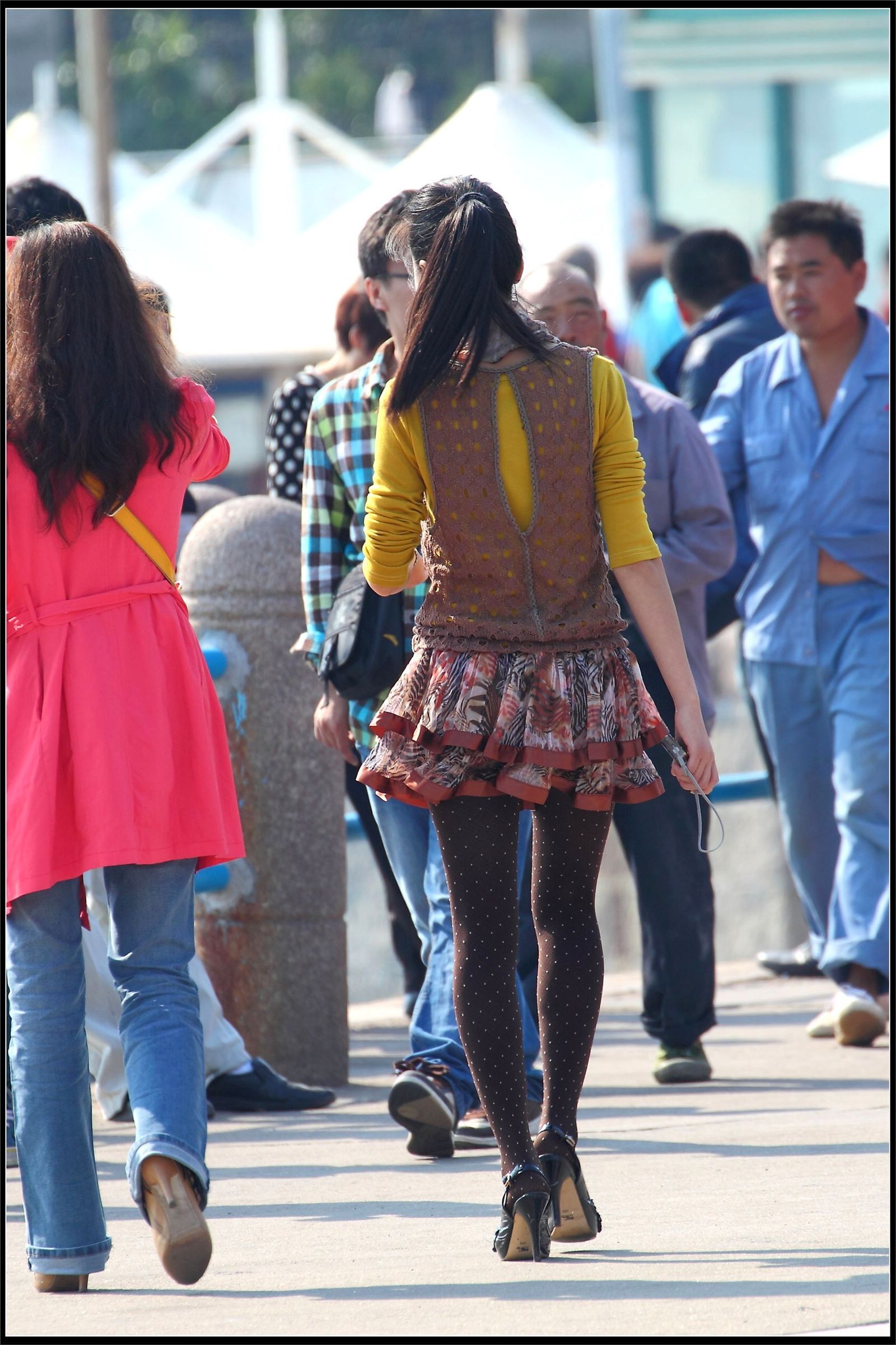 原创街拍丝袜美女042