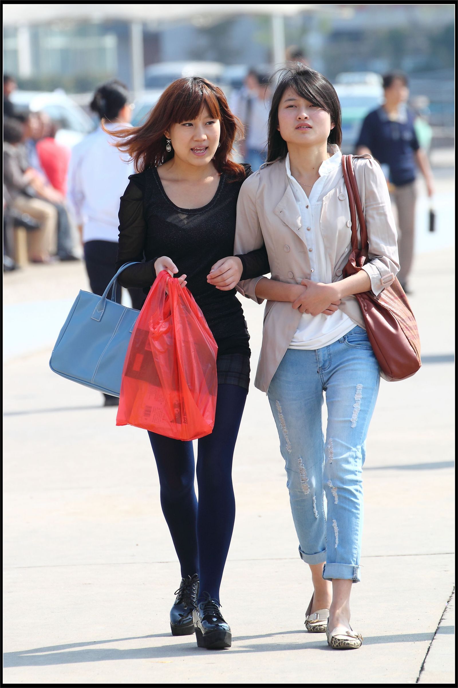 原创街拍丝袜美女042