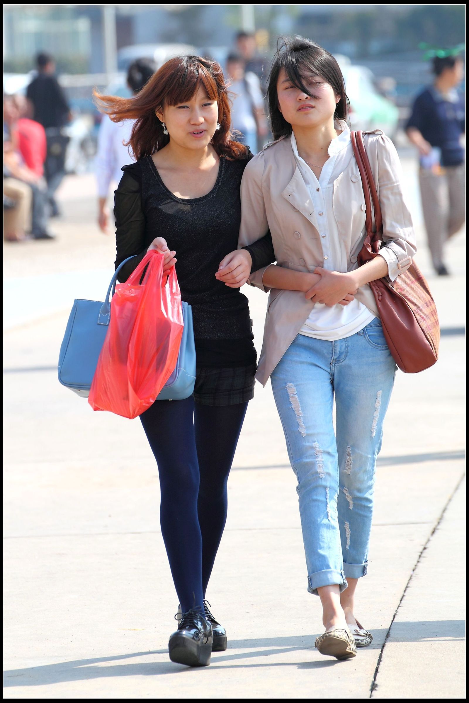 原创街拍丝袜美女042