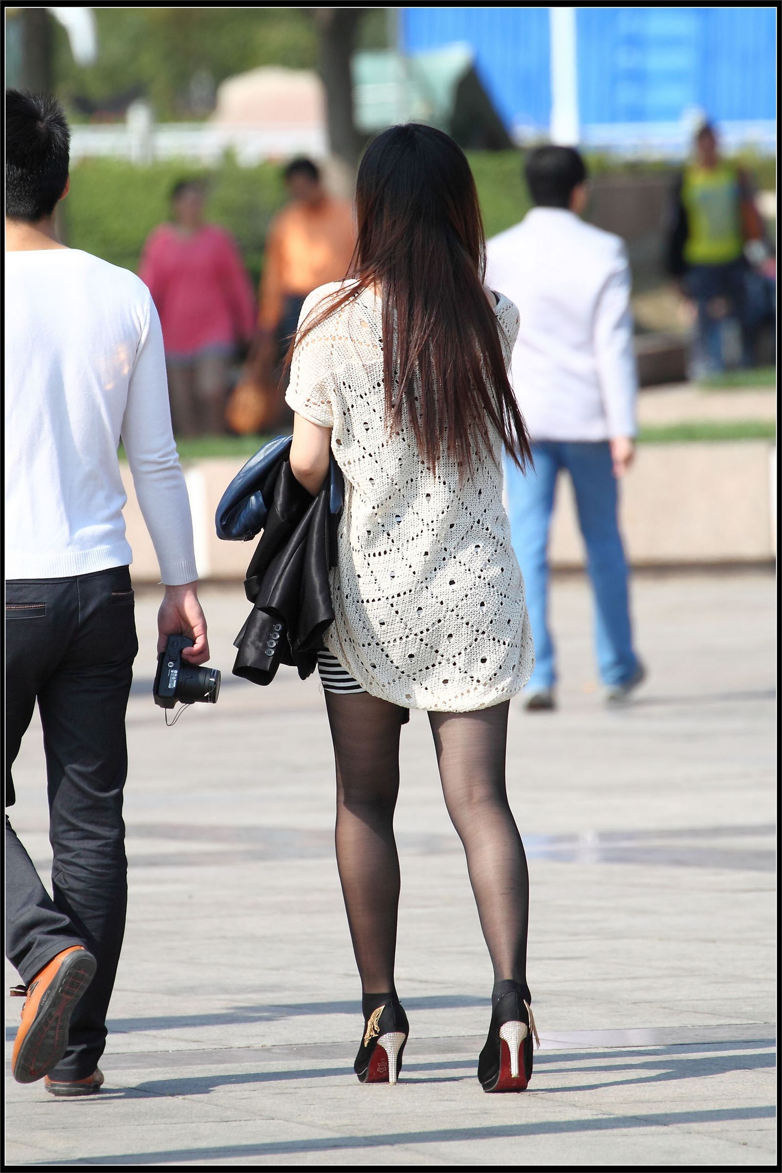 原创街拍丝袜美女042