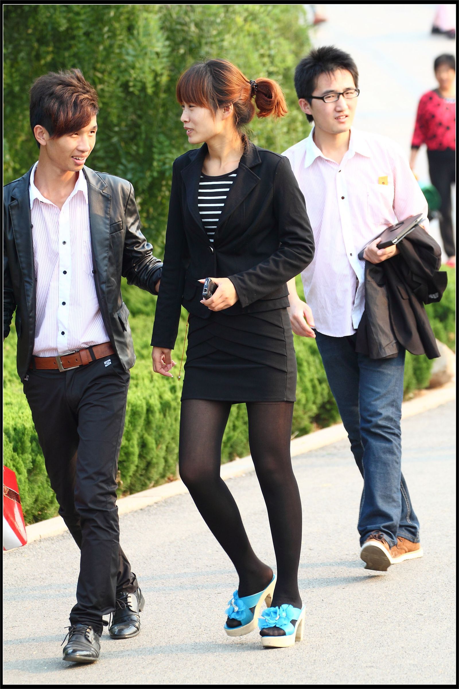 原创街拍丝袜美女042