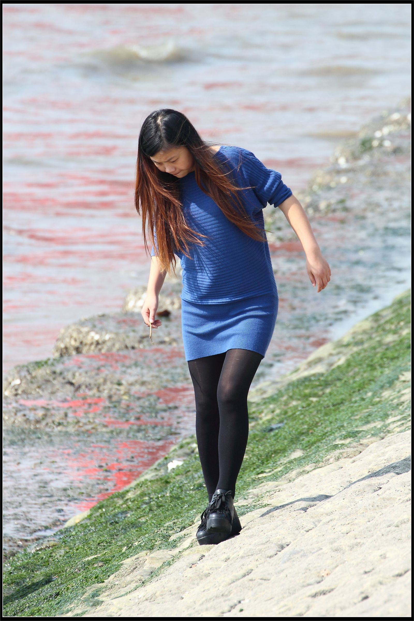 原创街拍丝袜美女042