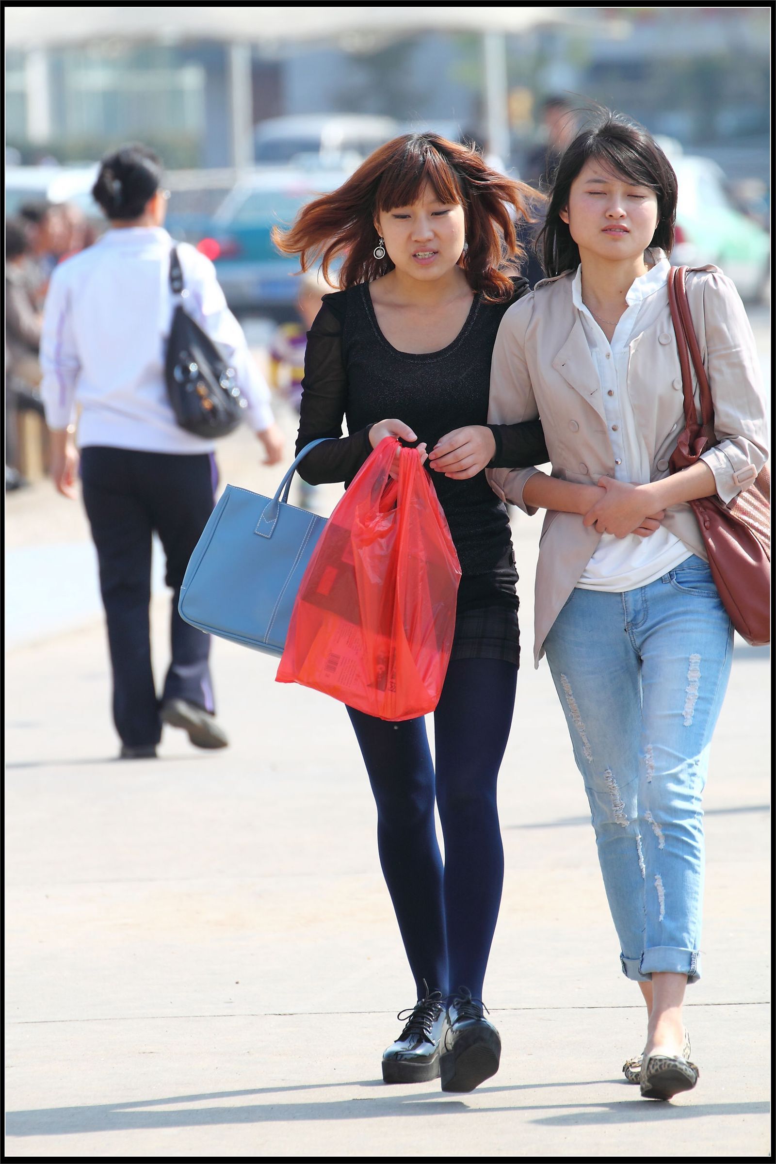 原创街拍丝袜美女042