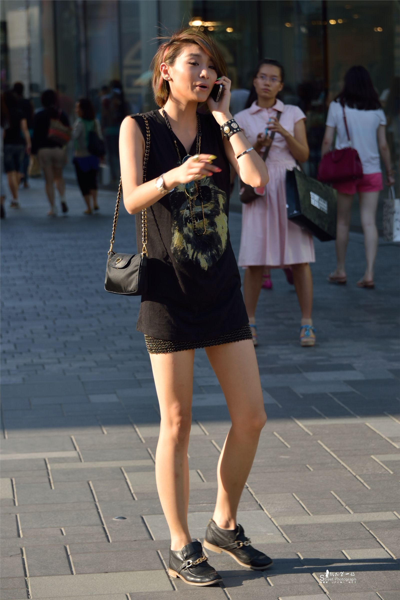 原创街拍丝袜美女043