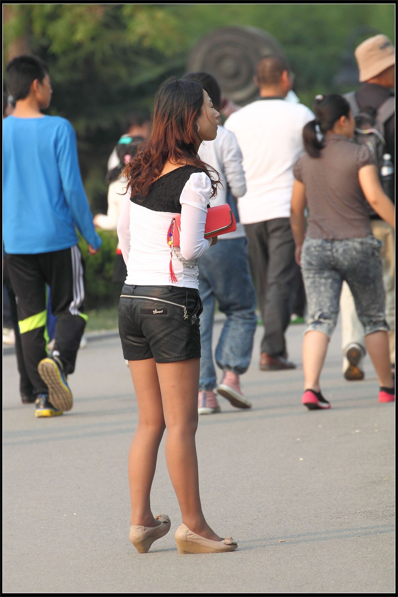 原创街拍丝袜美女043